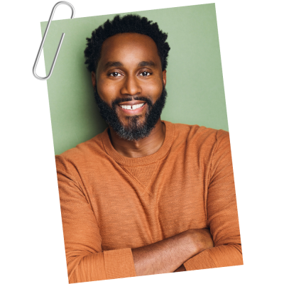 Aaron Headshot, paper clip